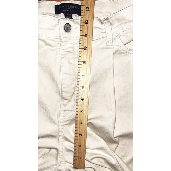 Banana Republic High-Rise Wide Leg Cream Jeans Size 8 29X30 - Picture 3 of 7